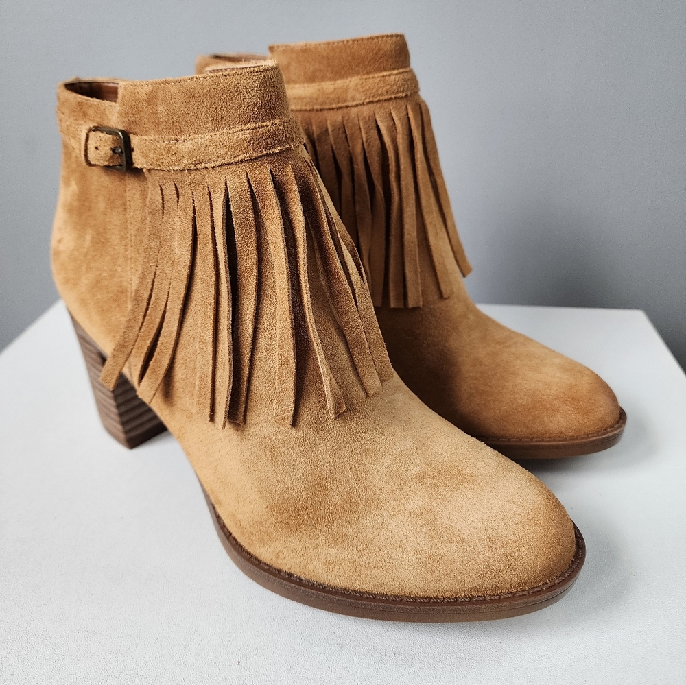 Naturalizer Women's Suede Fringe Ankle Boots